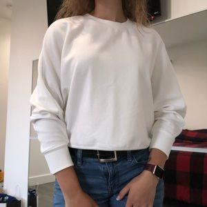 Dynamite White Crop Sweater